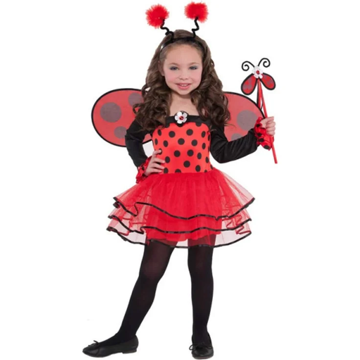 amscan 997655 Kinderkostüm Ballerina-Käfer, rot/schwarz, 3-4 Jahre – Bild 1