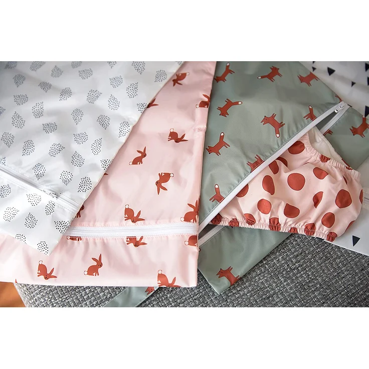 LÄSSIG Wiederverwendbare Nasstasche 2 Stück/Wet bag Little Forest Fox – Bild 7