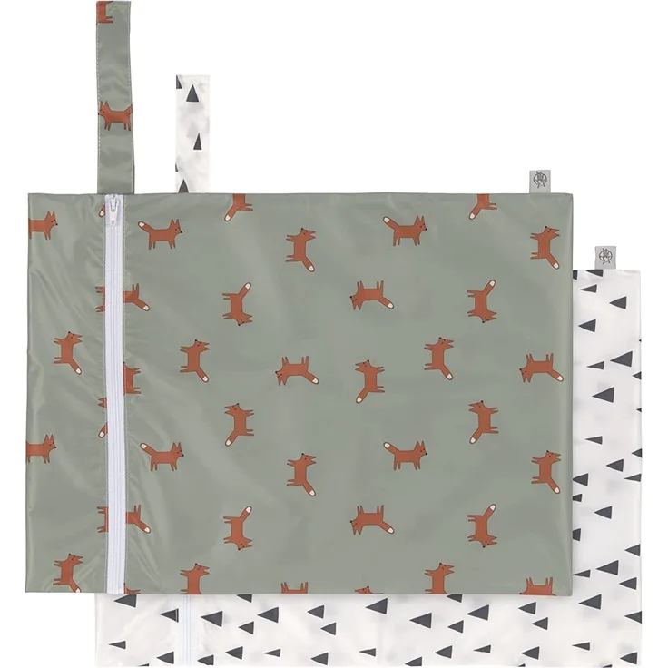 LÄSSIG Wiederverwendbare Nasstasche 2 Stück/Wet bag Little Forest Fox