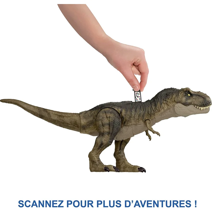 Jurassic World HDY56 - „Dominion: Ein neues Zeitalter“ Fressender Kampfaction T-Rex Actionfigur (53 cm),Tyranosaurus Rex mit Geräuschen, Kau- & Kampfbewegungen, Dinosaurier Spielzeug ab 4 Jahren - Preisvergleich – Bild 7