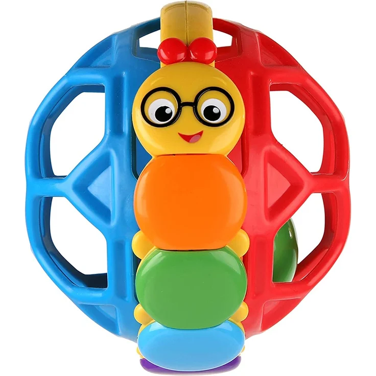 Baby Einstein, Bendy Ball mit Rassel aus einfach zu greifendem, BPA-freiem Material, leicht zu reinigen, ideale Größe zum Mitnehmen – Bild 4