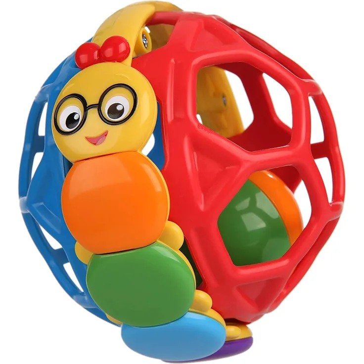 Baby Einstein, Bendy Ball mit Rassel aus einfach zu greifendem, BPA-freiem Material, leicht zu reinigen, ideale Größe zum Mitnehmen