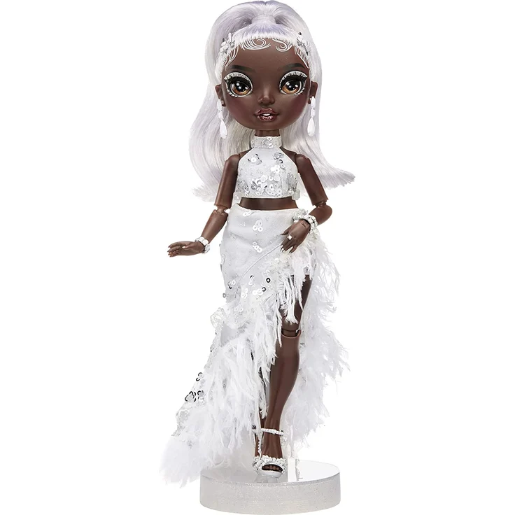 Rainbow High Rainbow Vision Divas - AYESHA STERLING - Silberne Modepuppe, Mix & Match Designer Outfits, Mikro, Accessoires und Make-Up Spielst - Für Kinder und Sammler ab 6 Jahren – Bild 3