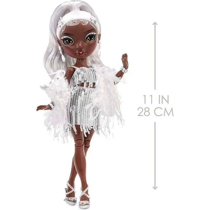 Rainbow High Rainbow Vision Divas - AYESHA STERLING - Silberne Modepuppe, Mix & Match Designer Outfits, Mikro, Accessoires und Make-Up Spielst - Für Kinder und Sammler ab 6 Jahren – Bild 4