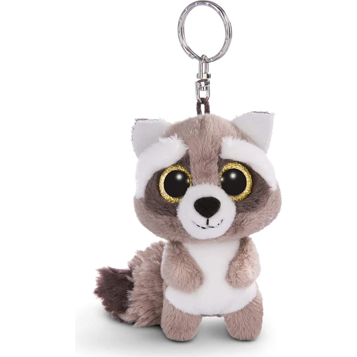 NICI Glubschis: Das Original – Glubschis Schlüsselanhänger Waschbär Clooney 9 cm – Waschbär Kuscheltieranhänger mit Schlüsselring für Schlüsselband, Schlüsselbund & Schlüsselhalter – 45550 – Bild 1