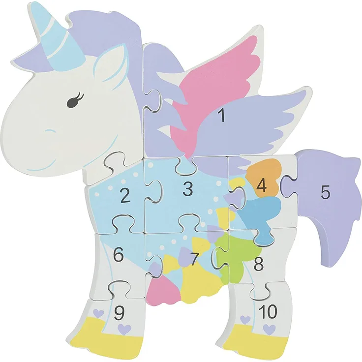 Orange Tree Toys Unicorn OTT05925 Zahlenpuzzle Einhorn, Bunt