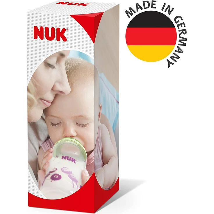 NUK First Choice+ Flexi Cup Trinklernflasche | ab 12 Monaten | auslaufsicher mit Trinkhalm | Clip und Schutzkappe | BPA-frei | 300 ml | Feuerwehrauto (blau) – Bild 5
