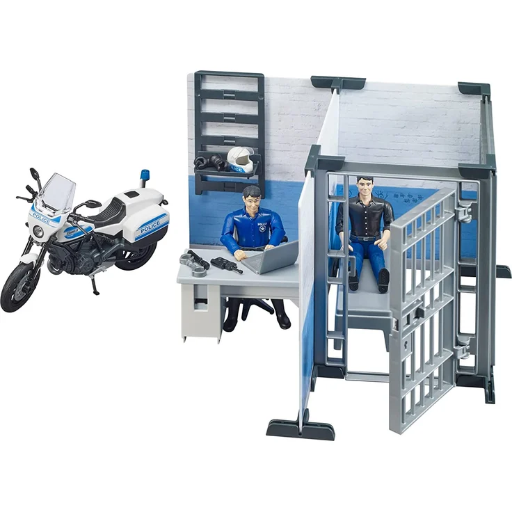 Bruder - bworld Polizeistation mit Polizeimotorrad – Bild 4