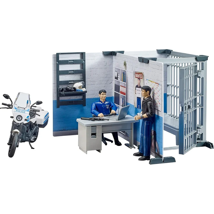 Bruder - bworld Polizeistation mit Polizeimotorrad – Bild 7