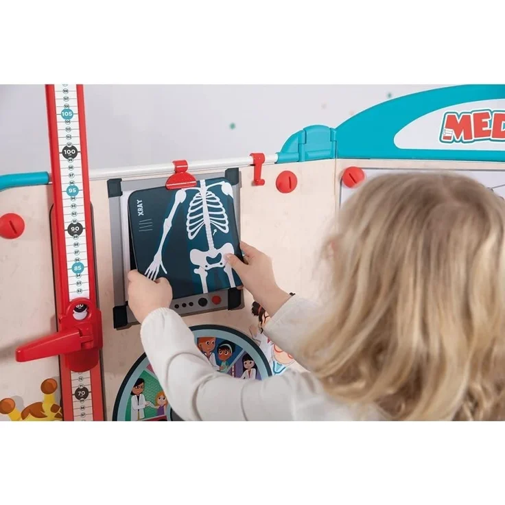Smoby - Kinderarztpraxis - Faltbare Praxis für Kinder, Vorschul-Rollenspiel, 135 x 41 x 120 cm große Klappbare-Kinderpraxis, für Kinder ab 3 Jahren – Bild 7