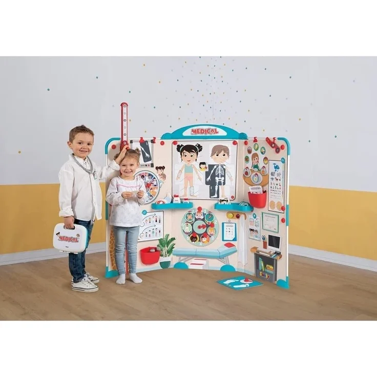 Smoby - Kinderarztpraxis - Faltbare Praxis für Kinder, Vorschul-Rollenspiel, 135 x 41 x 120 cm große Klappbare-Kinderpraxis, für Kinder ab 3 Jahren – Bild 5