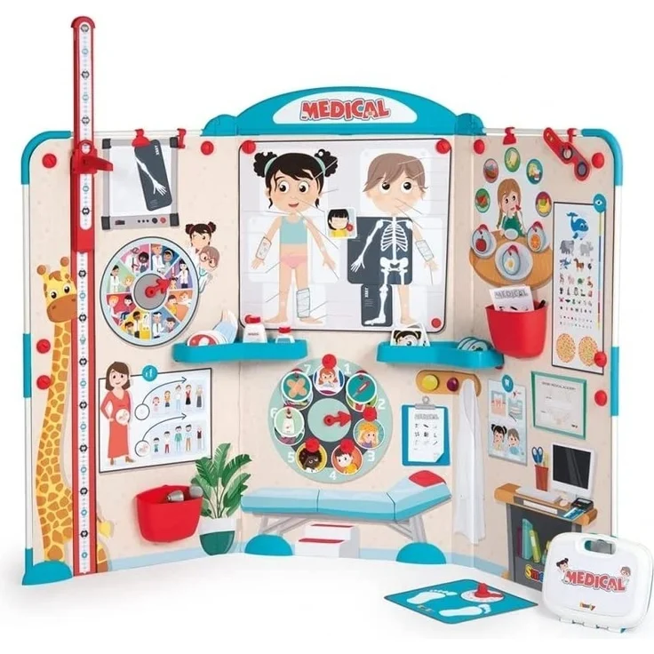 Smoby - Kinderarztpraxis - Faltbare Praxis für Kinder, Vorschul-Rollenspiel, 135 x 41 x 120 cm große Klappbare-Kinderpraxis, für Kinder ab 3 Jahren – Bild 1
