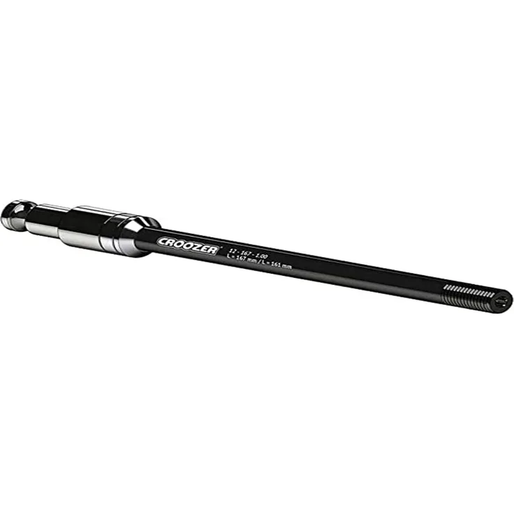 Croozer Unisex – Erwachsene Click&Crooz Steckachskupplung, schwarz, 167/161mm