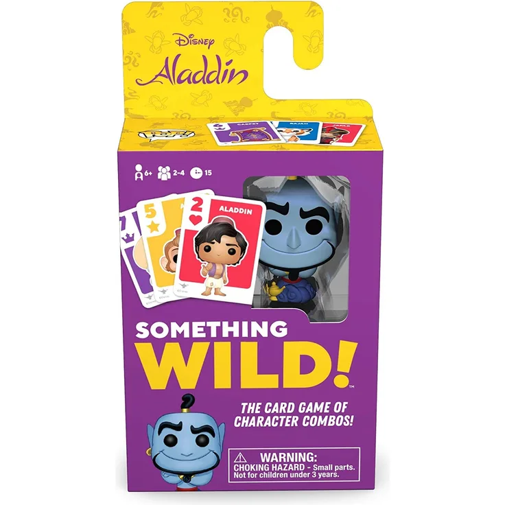 Funko 49357 Board Games 49357 Signature Something Wild Card Game-Aladdin, Multicolour