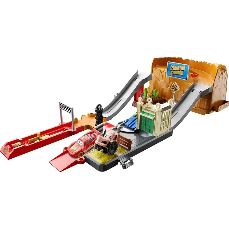 Disney Pixar Cars Race & Go Vehicle & track set 4 Jahr(e) Kunststoff Mehrfarbig