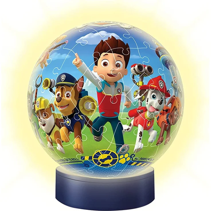 Ravensburger 3D Puzzle Nachtlicht Paw Patrol - Puzzleball für Kinder ab 6 Jahren, LED Nachttischlampe mit Klatsch-Mechanismus, Schlummerlicht – Bild 5