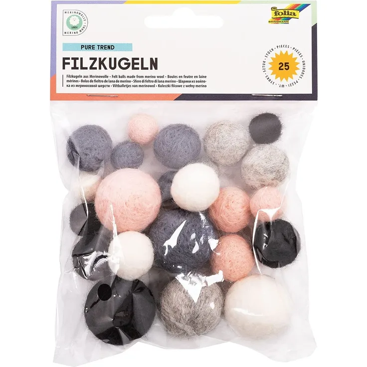 Filzkugeln PURE TREND - 25 Stück