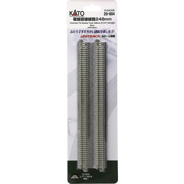 7078019 N Kato Unitrack Doppelgleis, gerade 248 mm - Preisvergleich – Bild 1