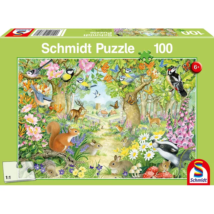 Schmidt Spiele 56370 Tiere im Wald, 100 Teile Kinderpuzzle