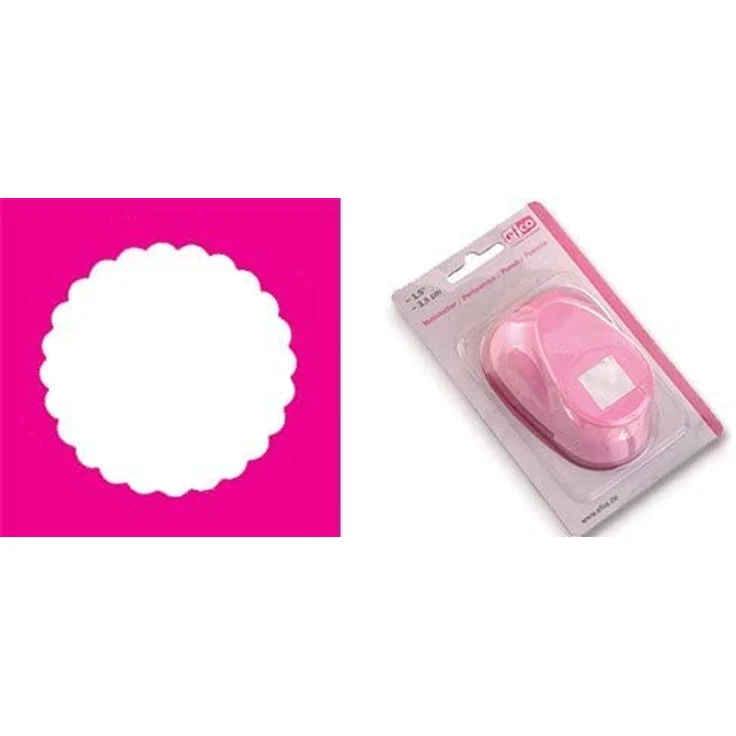 efco 1793109 Stanzer L, Kreis gezahnt 1,5 Zoll Motivstanzer, Kern: Metall, Pink, 9,5 x 6,5 x 6 cm – Bild 3