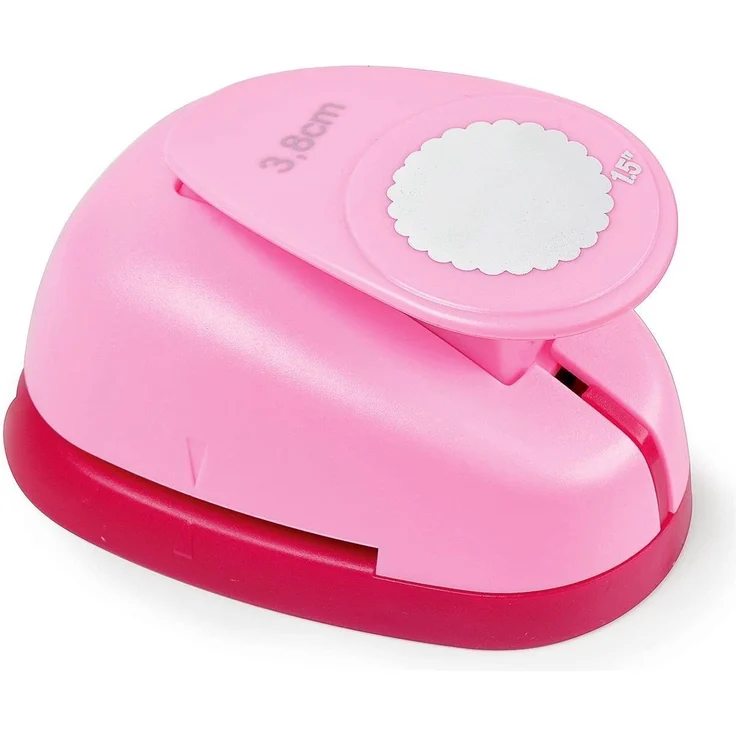 efco 1793109 Stanzer L, Kreis gezahnt 1,5 Zoll Motivstanzer, Kern: Metall, Pink, 9,5 x 6,5 x 6 cm – Bild 2