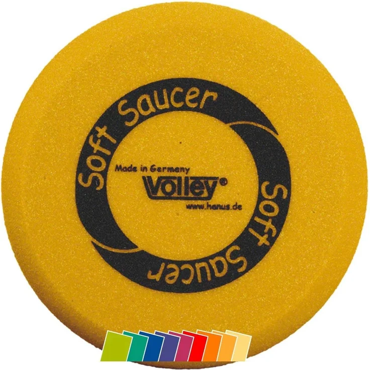 VOLLEY Schaumstoff Frisbee Wurfscheibe ELE'Soft Saucer unbeschichtet, 25 cm, Gelb – Bild 1