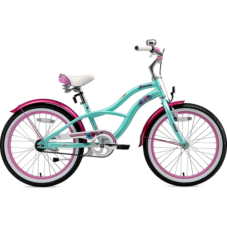 Bikestar Jugendfahrrad, 1 Gang, 20 Zoll, türkis/rosa – Bild 2