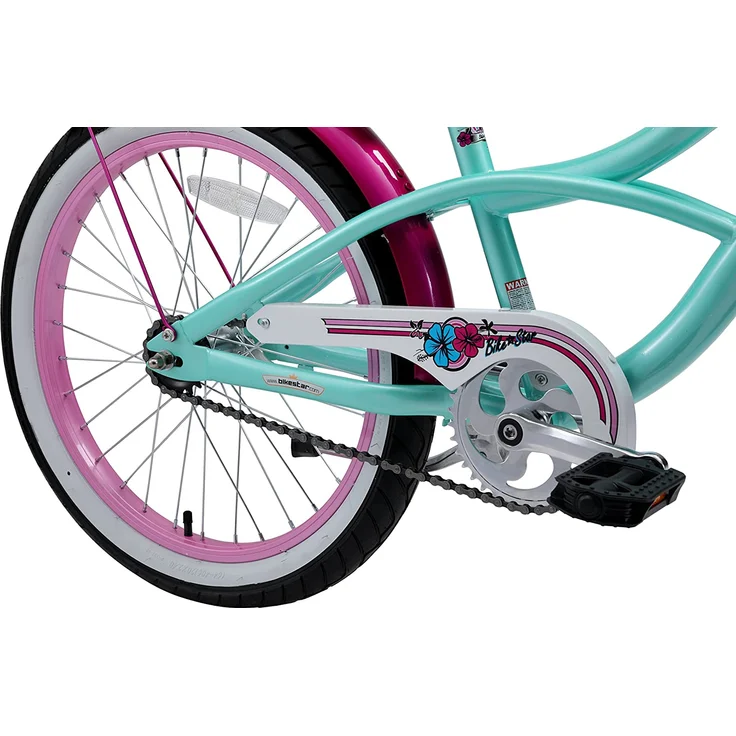 Bikestar Jugendfahrrad, 1 Gang, 20 Zoll, türkis/rosa – Bild 8
