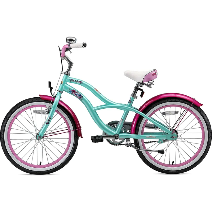 Bikestar Jugendfahrrad, 1 Gang, 20 Zoll, türkis/rosa – Bild 3
