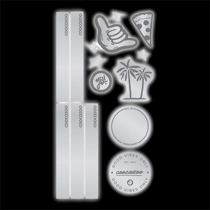 Coocazoo Reflektierendes Sticker-Set Black – Bild 2