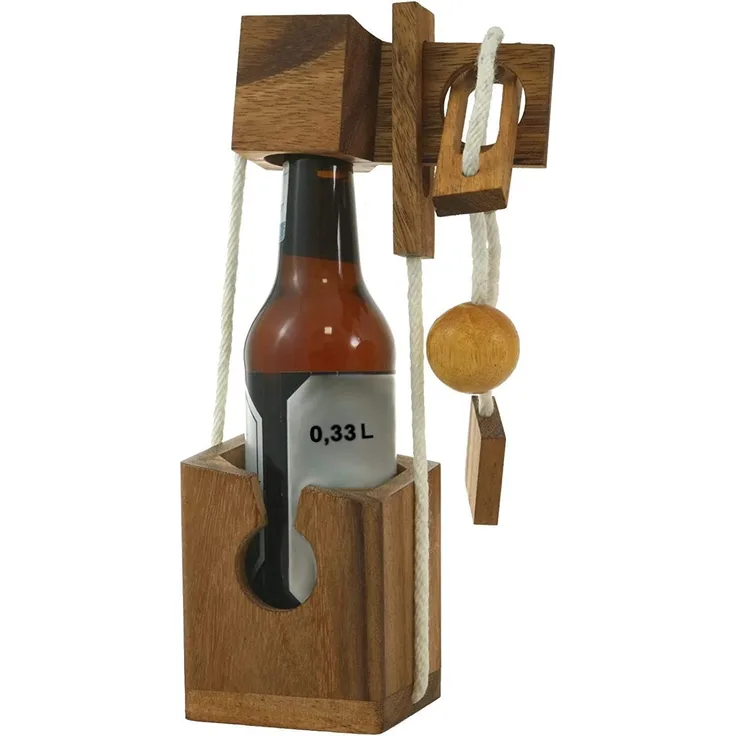 MINI Flaschen-Tresor extra für kleine Flaschen - Flaschen-Safe aus edlem Holz
