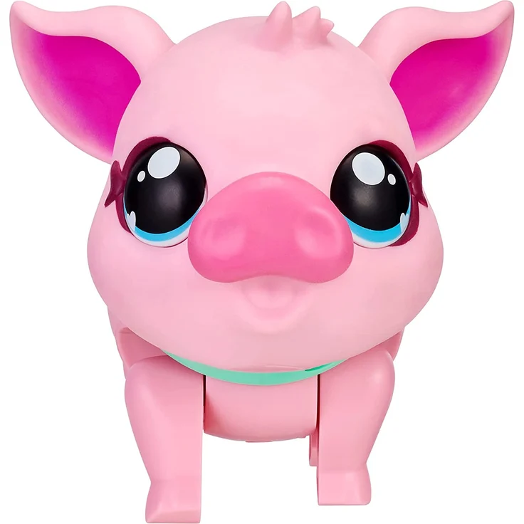 Little Live Pets 26366 My Pet Pig Piggly, weiches, interaktives rosa Schweinchen, das Laufen, tanzen und schnüffeln kann, über 25 Geräusche und Reaktionen, inklusive Futterflasche und Leine – Bild 8
