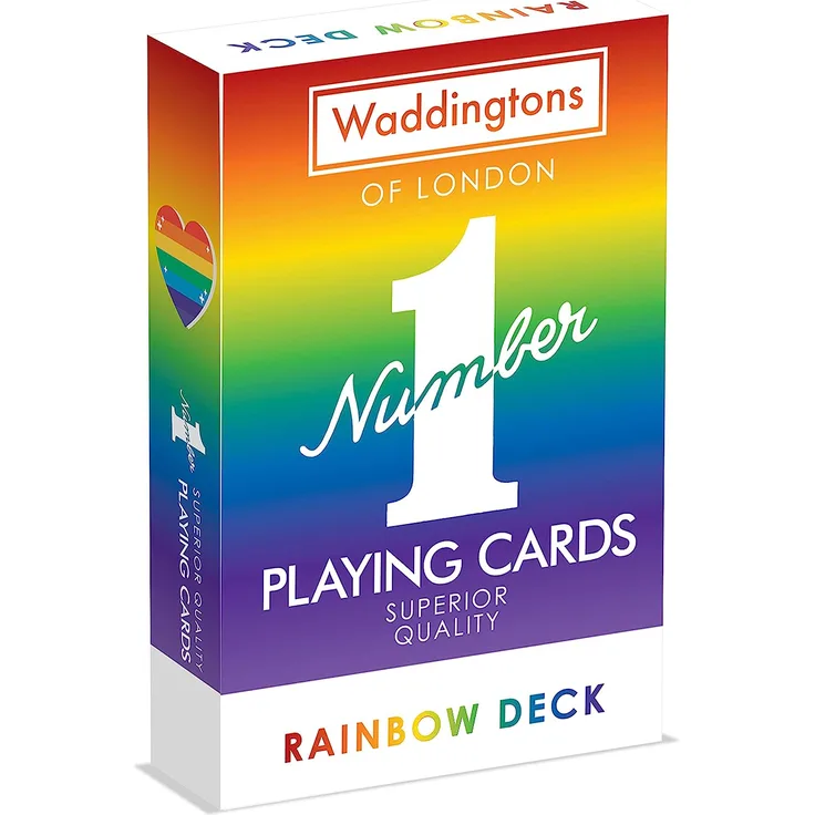 Winning Moves Rainbow Waddingtons Number 1 Playing Cards (ENGLISH)