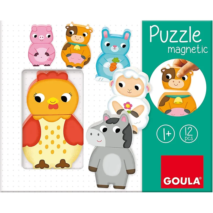 Goula formteilpuzzle magnetisch Junior Holz/Textil 6-teilig – Bild 6