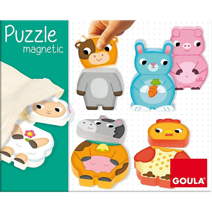 Goula formteilpuzzle magnetisch Junior Holz/Textil 6-teilig – Bild 5