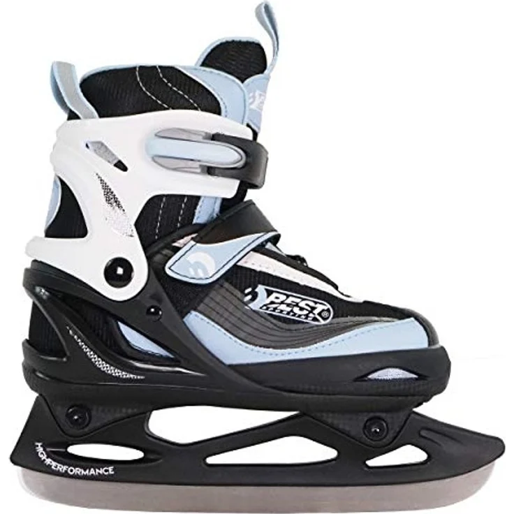 Best Sporting Schlittschuhe Damen I Schlittschuhe Kinder I Eislaufschuhe Herren I Verstellbare Schlittschuhe I Ice Skates I Eislaufschuhe I Gleitschuhe I Eislaufschuhe Damen I schwarz/rot oder schwarz/blau schwarz/blau, 30-33 – Bild 1