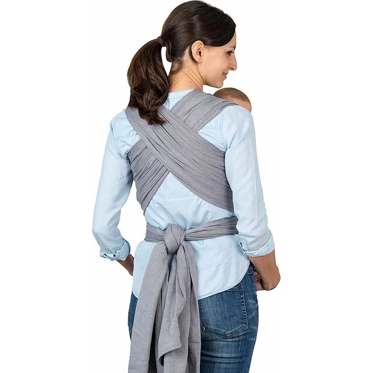 AMAZONAS Babytragetuch Carry Sling Grey - 450 cm 0-3 Jahre bis 15 kg in Grau – Bild 2