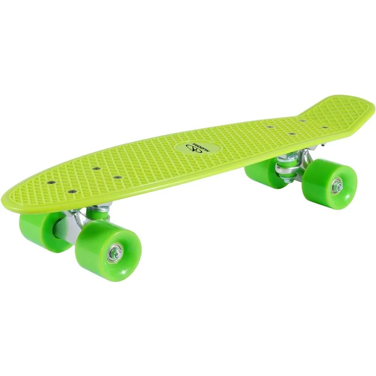 HUDORA Unisex x Kinder Retro Skateboard, zitrone grün