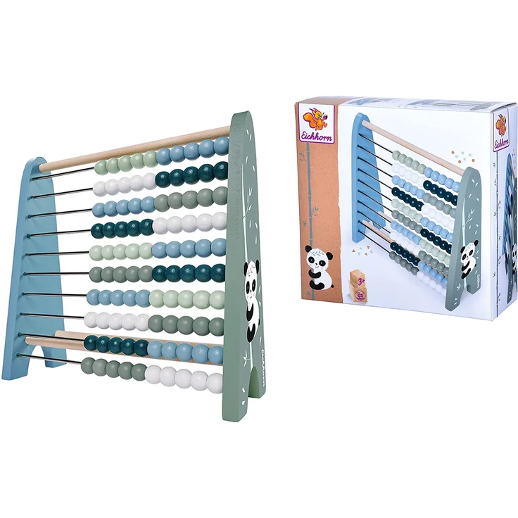 Eichhorn - Holz Zählrahmen mit 100 Holzkugeln, in 4 verschiedenen Farben, 8,5x24x23 cm groß, aus Birkenholz, ab 1 Jahr - Preisvergleich – Bild 6