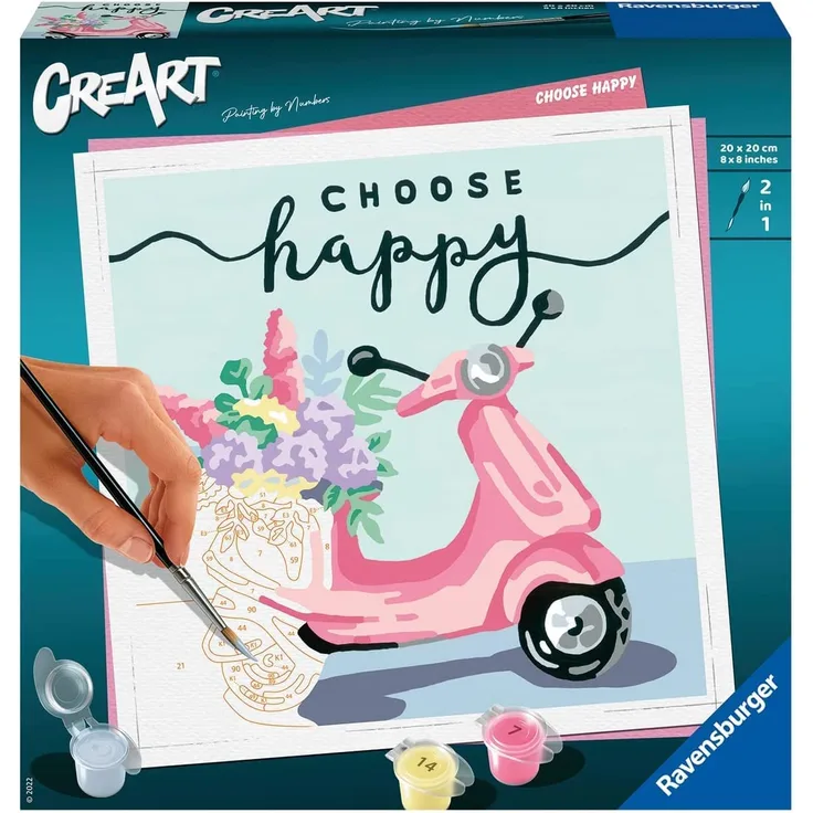 RAV painted after numbers CreArt Choose Happy 20125