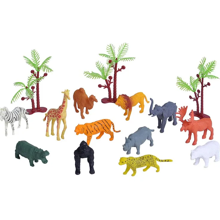 Wild Republic 23150 Spielfiguren-Set Afrikanische Tierwelt, Kleiner Spieleimer, Adventure Bucket Mini, 10 cm, 15-Teilig, Multi