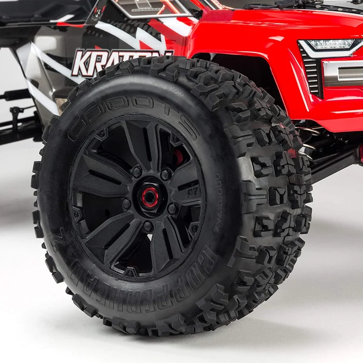 ARRMA RC Truck 1/8 KRATON 6S V5 4WD BLX Speed Monster Truck mit Spektrum Firma RTR, rot, ARA8608V5T1 – Bild 3