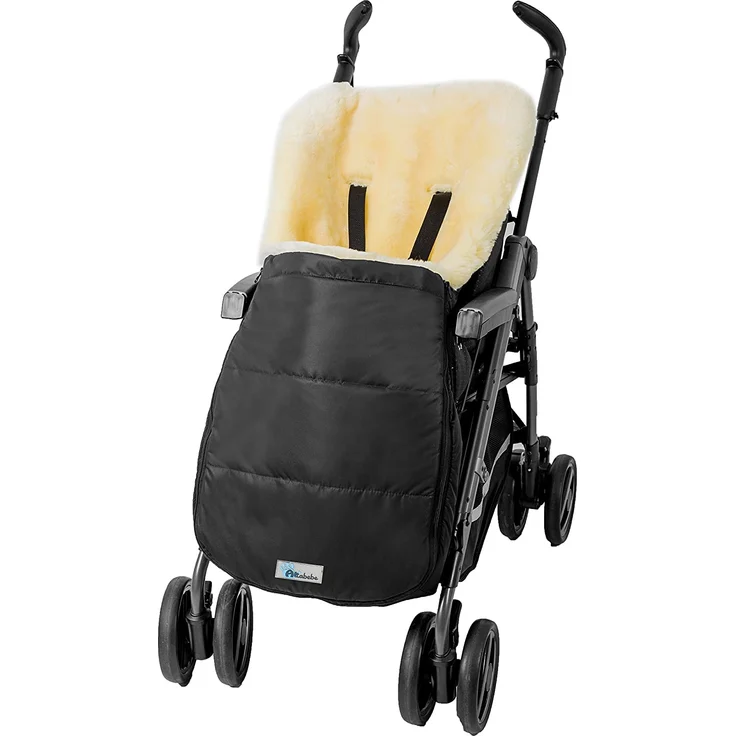 Altabebe MT2200LP - 61 Winter Lammfellfußsack für Kinderwagen Nordkap Kollektion, 12-36 Monate, beige, universell einsetzbar – Bild 2