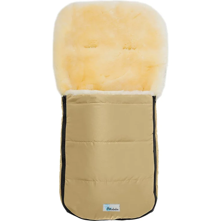 Altabebe MT2200LP - 61 Winter Lammfellfußsack für Kinderwagen Nordkap Kollektion, 12-36 Monate, beige, universell einsetzbar – Bild 1