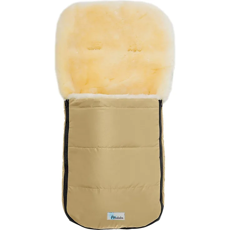 Altabebe MT2200LP - 61 Winter Lammfellfußsack für Kinderwagen Nordkap Kollektion, 12-36 Monate, beige, universell einsetzbar