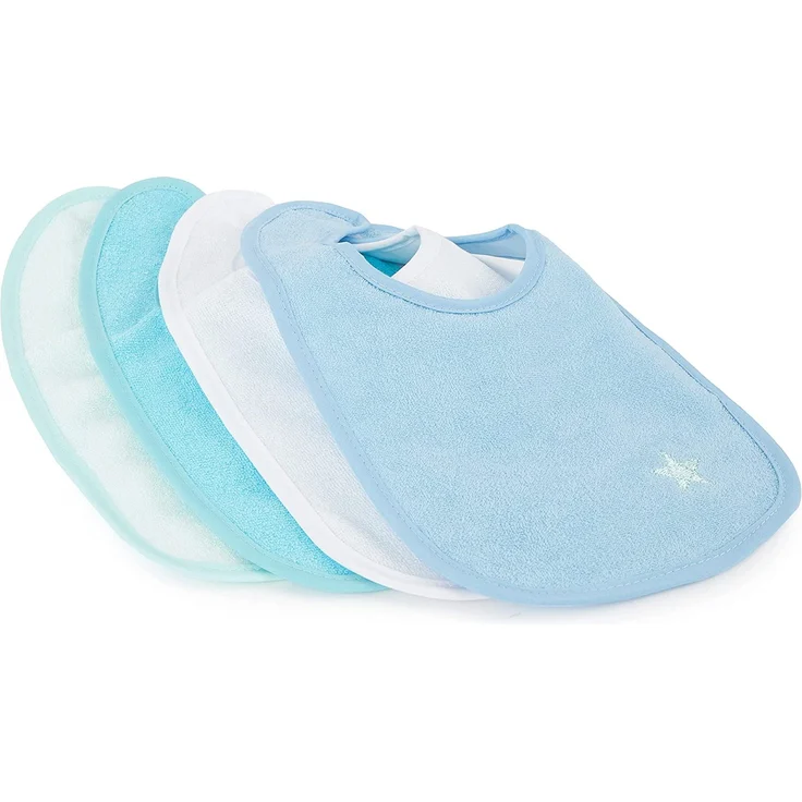 Bieco Baby Lätzchen, 4er Pack mit Klettverschluss in tollen Farben für Junge und Mädchen, Klettverschluss und doppelseitig mit außen Baumwolle, abwaschbar und wasserdicht, Kinderlätzchen – Bild 8