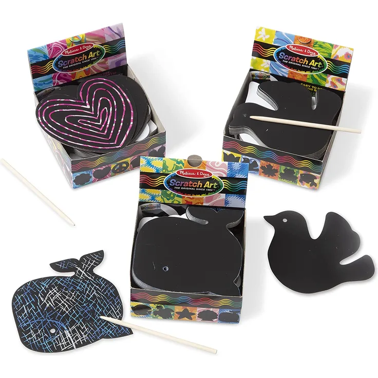 Melissa & Doug | Pack mit 3 | Scratch Art Mini Notizen – Ozean Natur und Lieblingsdinge