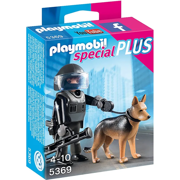 PLAYMOBIL - SEK-Polizist mit Hund 5369