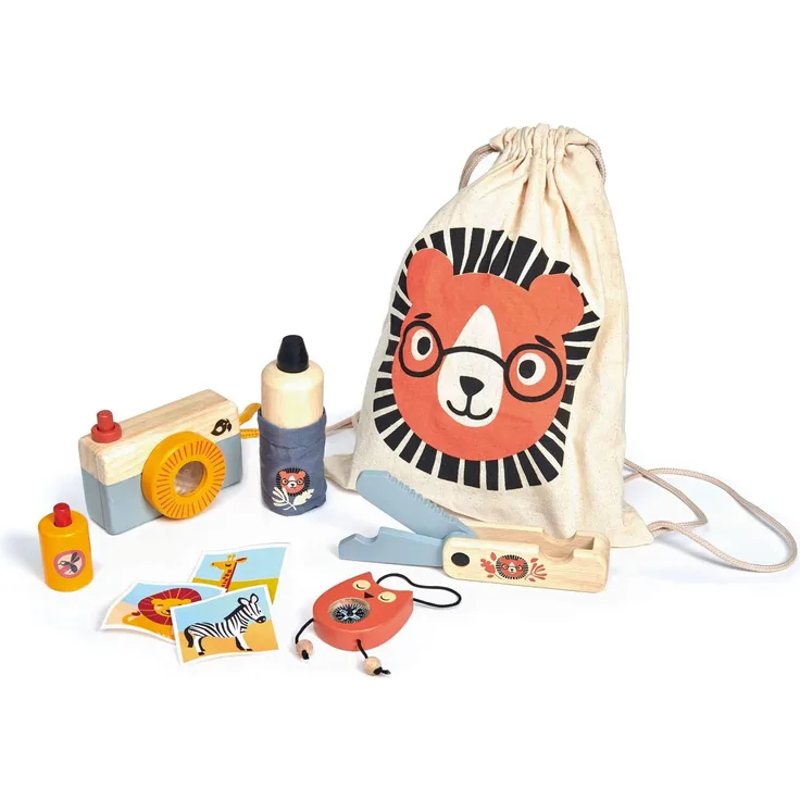 Spielset Safari 48 cm Textil/Holz creme 6-teilig