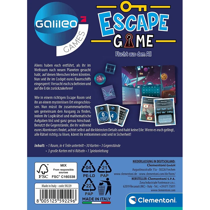 Clementoni Galileo Escape Game - Flucht aus dem All – Bild 2